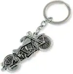 Blue Aura M Mod Con Silver Stainless Steel Royal Enfield Bullet Bike Shape Key Chain