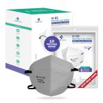 Careview N-95 Model No. CV1221H Head Loop Strap (Grey Colour, Pack of 10) Anti Pollution Face Mask with 2 Melt Blown Layers