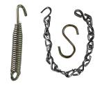 Q1 Beads Chrome Metal Chain, Spring and S Hook