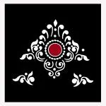 Comet Busters Traditional Bridal Bengali Wedding Bindi for Women (BIN2050) Pack of 1