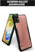 XOVO Back Cover for Samsung Galaxy F04, Samsung Galaxy A04E, Samsung Galaxy M16 (Transparent, Dual Protection, Pack of 1)