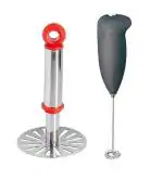 Stainless Steel Pav Bhaji Masher With Stainless Steel Coffee Beater and Multicolour, Pack of 2