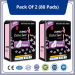 JUMBO EXTRA SURE MAXI CARE 320MM (XXXL) SANITARY NAPKINS 2 PACK OF 80 PADS
