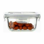 Femora Square Borosilicate Storage Container with Air Vent Lid 1.2 L