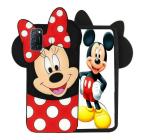 Lejaao Oppo A52 Cute Girlish 3D Mickey Mouse Red Rubber Silicone Mobile Back Cover