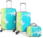 POLO CLASS Multicolor Polycarbonate Luggage Trolley Bag with Vanity Bag - 55 cm (set of 3)