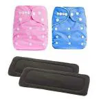 DOMENICO Washable Cloth Diapers with Insert (Pack of 4)