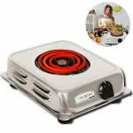Orbon 1000W, 1 Burner Electric G Coil Radiant Hot Plate | Cooking Stove | Induction Cooktop| Heater, Silver