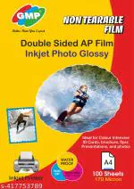 GMP Premium A4 170 Micron Double sided Non Tearable, Water Proof, Instant Dry Glossy Inkjet Photo Paper AP Film