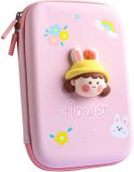 ORTOLY Cartoon Theme Pencil Case - 3D EVA Pencil Case Pouch, Multipurpose Zipper Pencil Case for Kids, Pen and Pencil Bag for School Kids, Girls, Stationery Storage Box(PINK)