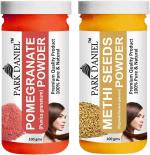 Park Daniel Pure And Natural Pomegranate Powder And Methi Powder, 100 G Each (Combo Of 2) |Hair Care|Dandruff Control hair Powder|Healthy Strong Hair Mask