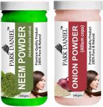 Park Daniel Pure And Natural Neem Powder And Onion Powder, 100 G Each (Combo Of 2) |Hair Care|Dandruff Control hair Powder|Healthy Strong Hair Mask