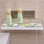 ELITEHOME Self Adhesive Bathroom Storage Stand, Toiletry Bathroom Tray for Bathroom Accessories