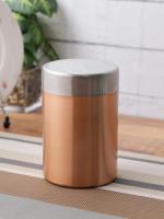 Abode Sober copper stainless steel storage container for Food | Jar for kitchen storage | 450ml used for storing spices, salt, sugar Flour, Dry fruits Set of 2