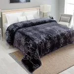 SHOPBITE Grey Polyster Solid Single Bed Mink Ac Blanket For Heavy Winter