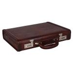 C Comfort Men And Women Genuine Leather Briefcase Bag With High Security Combo Number Lock - 18 L