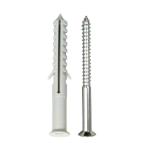 Pmw - Nylon Hammer Fixing Plug with Screw, Nails for Walls, Drilling Nails 8 x 25 mm - Pack of 50