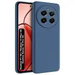 Fashionury Back Cover for Realme 12 Plus 5G / Realme Narzo 70 Pro 5G / Realme P1 5G | Matte Soft Silicon Flexible | Camera Bump Protection | Shock Proof Rubberised Back Case Cover (Blue)