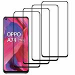 Kite Digital Oppo A54 (5G)/Oppo A74 (5G) (Black) Tempered Glass Screen Protector with Edge to Edge Coverage - Easy Installation Kit (Pack of 4)