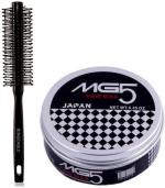 Buy Tya Round Hair Brush With Styling Wax (Set Of 2)