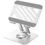 ProElite Aluminium Swivel Tablet Stand for Upto 13 inch with 360 Rotating Base, Foldable Adjustable Holder Compatible with iPad Pro 11,12.9, Air 13, Pro 13, Lenovo Tab, Galaxy Tab Ultra etc
