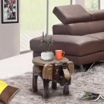 MGHY Art Centre Wooden Simple Small Stool Chair Strong Patla Stool for Sitting Bathroom/Office/Kitchen/Living Room/Bathing, Elephant Stool Brown.