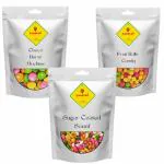 Foodcan Sugar Coated Saunf, Colourful Tini Mini Sounf, Mouth Freshener 400g + Fruit Balls Candy 400g + Choco Burst Munchies 400g | Pack of 2