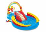 Intex Inflatable Rainbow Ring Water Play Center with Slide (2.97m X1.93m X1.35m)