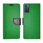 A D Enterprises Green MRC Flip Cover for Oppo Reno 6 5G | Magnetic Case | Shock Absorbent | Flip Cover Oppo Reno 6 5G