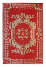 Sapana Carpet-Mats Chatai mats for Home Multipurpose, Foldable, Reversible Plastic chatai Indoor / Outdoor use Chittagong Red & Golden 4 x 6 ( L 180 cm x W 120 cm )