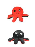 Goldenhub Toys Reversible Octopus Soft Toy For Kids Red & Black