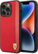 CG MOBILE Ferrari iPhone 14 Pro Max Case [Official Licensed] Vertical Stripe Metal Logo | Mag-Safe Compatible Protective Case/Cover Designed for iPhone 14 Pro Max (6.7