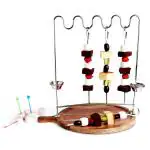 Urban Snackers Silver Stainless Steel Barbecue Kebab Stand