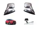 DrivEscape Nissan Magnite Front Fender Chrome Bonnet Mirror With Indicator (set of 2)