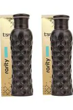 Tambra Black, Copper Jointless Rarity Curve Pure Copper Bottle 1900ml Pack of 2