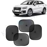 Kingsway Car Curtain Sticky Sun Shade Universal Use for Audi Q2, 2020 Onwards Model, Color : Black, Mesh, Pack of 4 Piece Car Sun Shades Blinds Cover