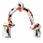 MS Pet House 3 Knots Cotton Rope Dog Chew Toy for Small to Medium Dogs 15 Inch Long - Extra Durable Indestructible Dog Toy for Aggressive Chewers and Medium Dog Breeds (Multi Color)