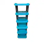 Novatic 6-Layer File Holder Desk Organizer, Office Storage, Book Shelf, Free Standing Rack Plastic Lateral Filing Cabinet