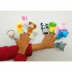 WIZERDY Plush Animals Finger Puppet Toys | Mini Plush Figures Toy for Kids & Magician, Soft Hands Finger Puppets Game Talking Story Set