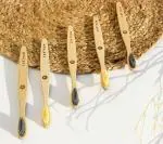 EARTHUM Bamboo Toothbrush | Make in India | Premium Bamboo Tooth brush (Pack of 2 Brushes) (1 Bamboo fibre bristle & 1 Activated Charcoal Brush) Organic, Natural, Biodegradable & compostable bamboo toothbrush.