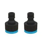 Divine Tree Faucet Water Pipe Dual Tap Connector Female Adapter Garden Water Hose Quick Connector 1/2 & 3/4 Inch For Garden Hose Pipe Fitting Pack 2