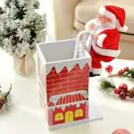 AMAFLIP Electric Climbing Chimney Santa Claus Toy with Music, Ladder, Tree for Kids (5-15 Years)