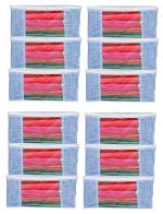 BB BACKBENCHERS Saree Cover/ Saree Bag/ Storage Bag/ Clothes Cover/ Saree Organizer With Transparent With Two Side Zipper, Blue, Pack Of 12