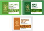 MeriBana Khadi Aloevera, Neem & Almond Soap Organic Handmade (3 x 125 g)