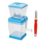 BLUE WONDER Vegetables Plastic Onion Chopper With Stainless Steel Vegetable Peeler and (Multicolour, Pack of 2)