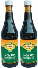 Dhampur Green Molasses 1kg X 2, Molasses | Liquid Jaggery for Topping, Cooking or Baking Syrup