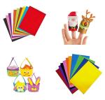 Lakeer Combo Pack A4 Felt Sheets 1 mm Pack of 10 Sheets + A4 Eva Foam Sheets 1 mm Pack of 10 Sheets Scrapbooking, Craft Projects, Decorations, Multicolour