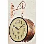 Vintage Clock Iron Handcrafted Double Side Wall Clock 8 INCH / 20 x 20 cm (VC-6557-8-HR)