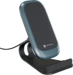 Portronics Freedom 15 Desktop Wireless 15W Mobile Charging Pad, Black