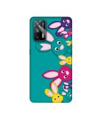 Casotec Rabbit Family Design 3D Printed Hard Back Case Cover for Realme X7 Max 5G / Realme GT 5G